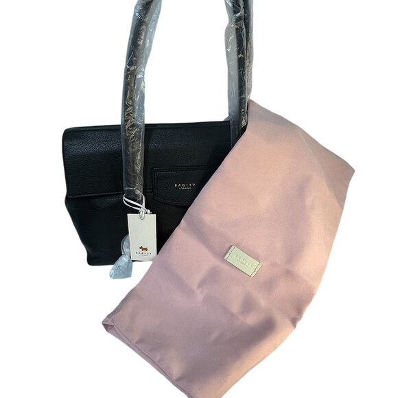 Radley London Pebble Black Leather Burnham Beeches Handbag Purse NEW - Picture 3 of 4